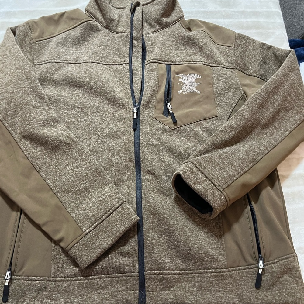 Men's Performance Jacket in Brown with NRA Embroidered Medium